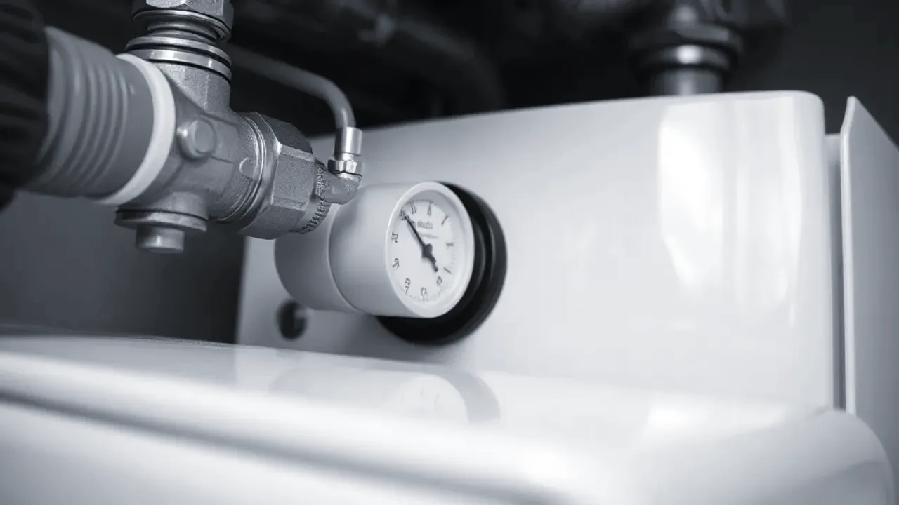 Equipment used for Boiler installation, photographed close up