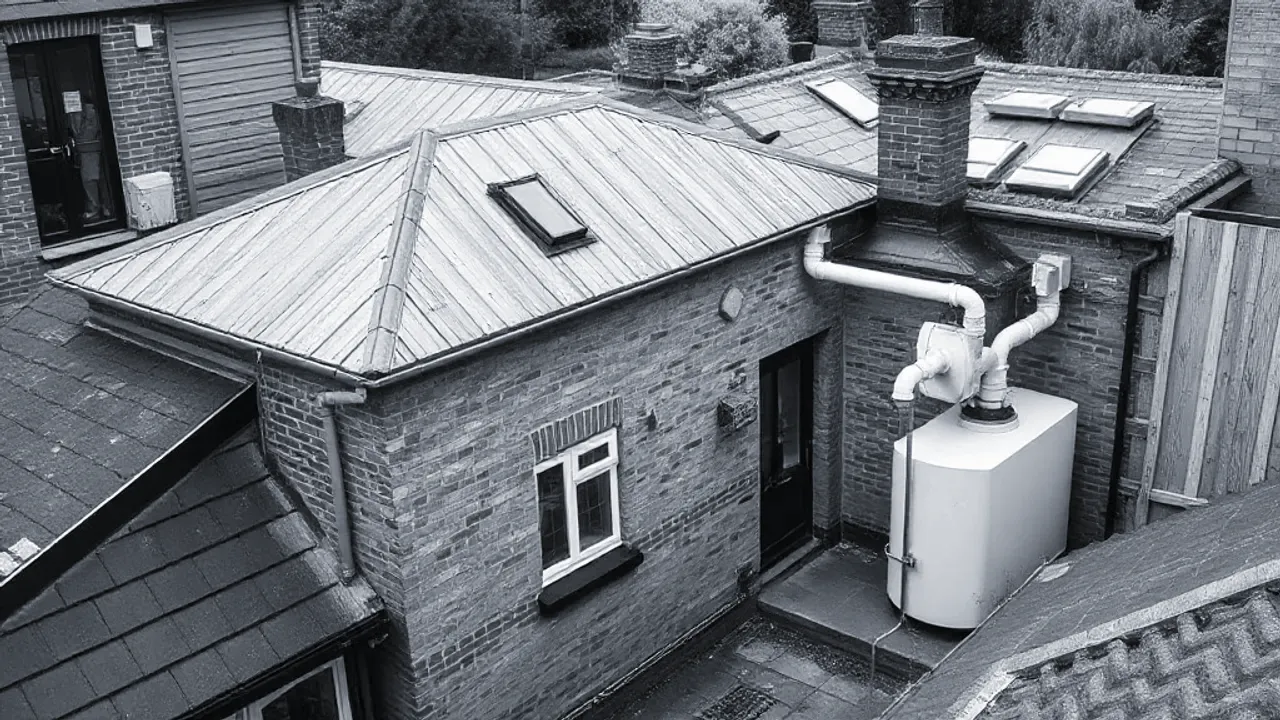 An elevated view across a site relevant to Plumbing and heating in Pinner period homes near Harrow