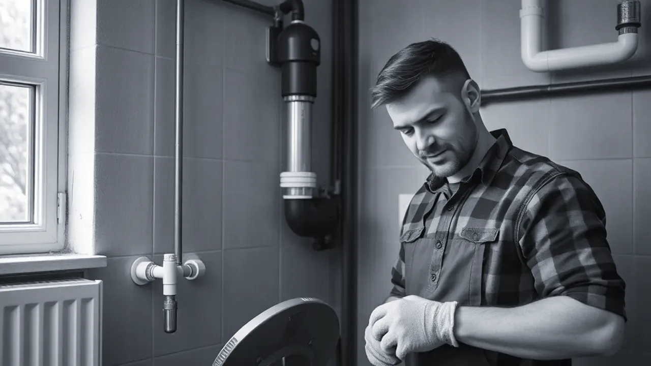 Two professionals working on Plumbing and heating in Stanmore detached houses near Harrow